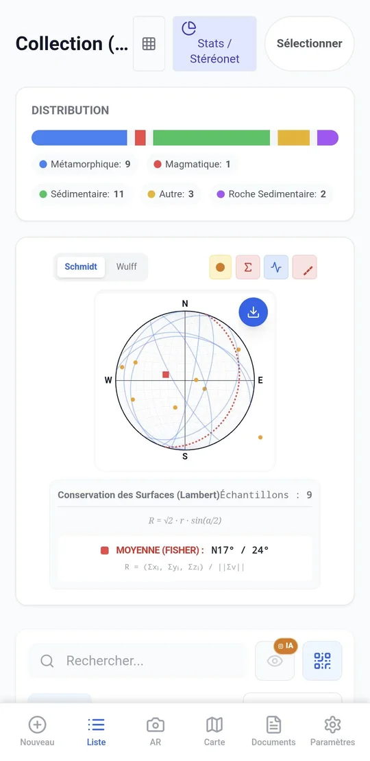 Lithotheque structural tools interface